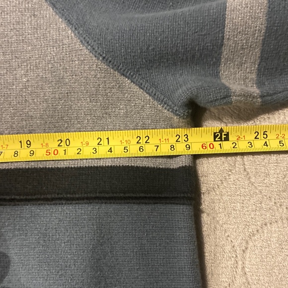 Eddie Bauer Sweater Mens L Blue Gray Stripe Pullover Crewneck - Picture 7 of 8